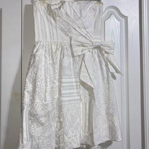 Lilly Pulitzer white strapless Henrietta dress (S)